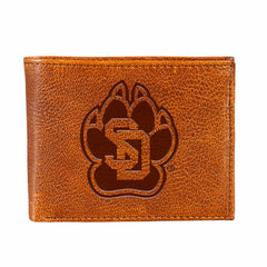 University of South Dakota, Embossed 100% Genuine Tumbled Leather Pass - Collegiate Home
