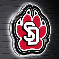 LED Wall Decor, Glazelite, College Mascot, University of South Dakota - Collegiate Home