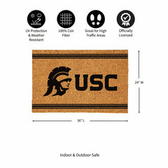 University of Southern California Large One Color Coir Mat, 36"x24" - Collegiate