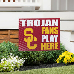 University of Southern California Coroplast Yard Sign "Fans Play Here" - Collegiate Home
