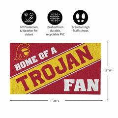 University of Southern California, PVC Mat COLOR, Home of a Fan - Collegiate