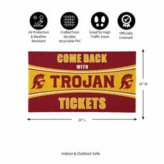 28" x 16" PVC Trapper Mat, Come Back with Tickets, University of South - Collegiate