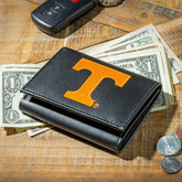 University of Tennessee Black Tri-Fold Embroidered Wallet w/ RFID Blocking - Collegiate Home