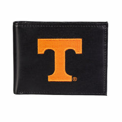 University of Tennessee Black Bi-Fold Embroidered Wallet w/ RFID Blocking - Collegiate Home