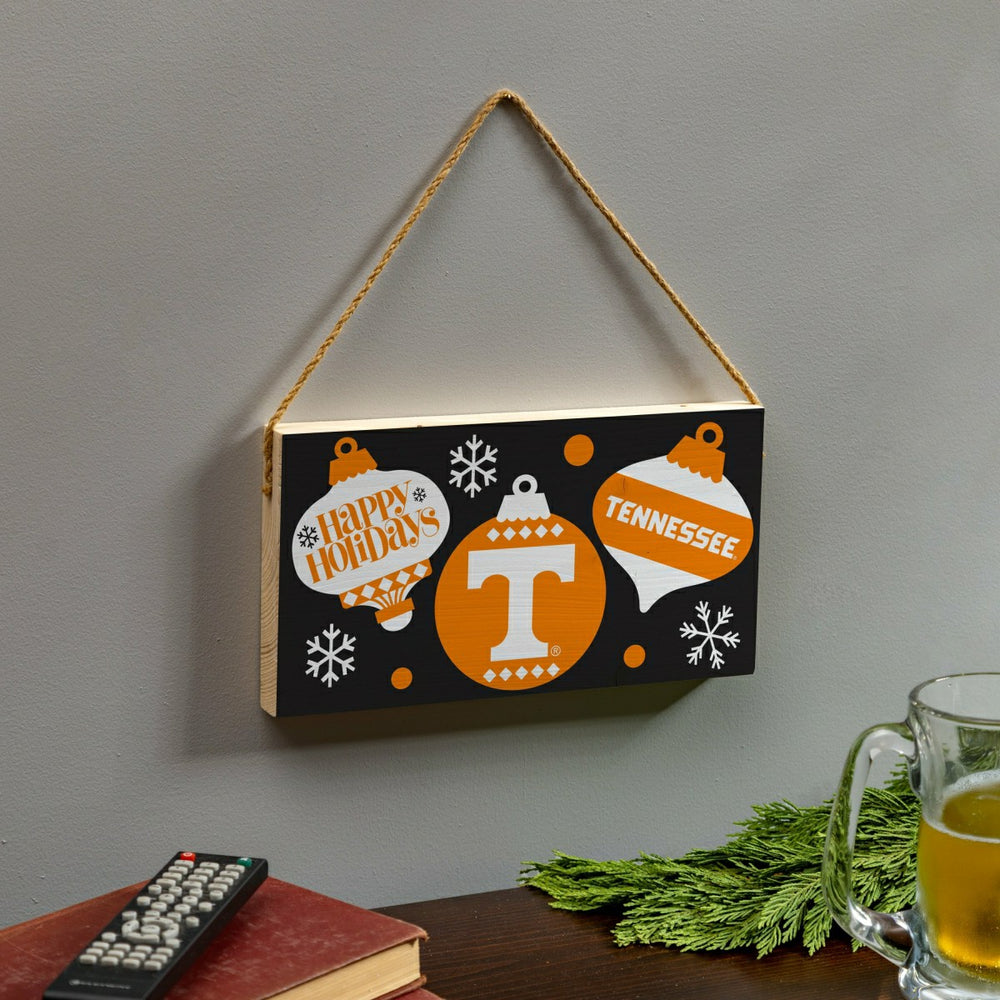 University of Tennessee Holiday Wood Wall Sign, 6x11 - Collegiate Home