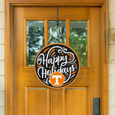 University of Tennessee Holiday Round Door Décor with Hanging Rope, 18 - Collegiate Home