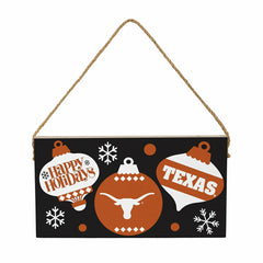 University of Texas Holiday Wood Wall Sign, 6x11 - Collegiate Home