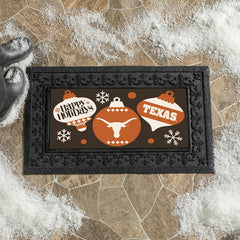 University of Texas Holiday Flocked Coir Sassafras Switch Mat, 22"x10" - Collegiate