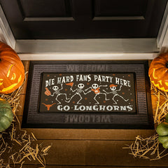 University of Texas Flocked Coir Halloween Sassafras Switch Mat, 22"x1 - Collegiate