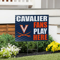 University of Virginia Coroplast Yard Sign "Fans Play Here" - Collegiate Home