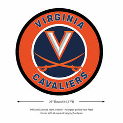 LED Wall Decor, Round, University of Virginia - Collegiate Home