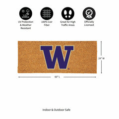 University of Washington Extra Large Full Color Coir Mat, 60"x24" - Collegiate