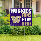 University of Washington Coroplast Yard Sign "Fans Play Here" - Collegiate Home