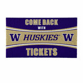 28" x 16" PVC Trapper Mat, Come Back with Tickets, University of Washi - Collegiate