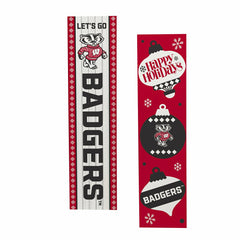 47" Double Sided Leaner, University of Wisconsin-Madison, Christmas - Collegiate Home