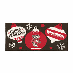 University of Wisconsin-Madison Holiday Flocked Coir Sassafras Switch - Collegiate