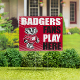 University of Wisconsin-Madison Coroplast Yard Sign "Fans Play Here" - Collegiate Home