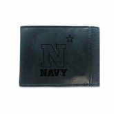 Front Pocket Wallet w/ RFID Blocking, US Naval Academy, Black - Collegiate Home