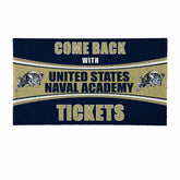 28" x 16" PVC Trapper Mat, Come Back with Tickets, US Naval Academy - Collegiate
