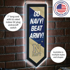 LED Wall Decor, Pennant, US Naval Academy - Collegiate Home