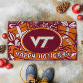 Virginia Tech Holiday PVC Mat, 28"x16" - Collegiate
