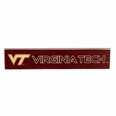 Virginia Tech Engraved Wood Sign, 3.5" x 18" - Collegiate Home