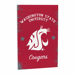 Washington State University Wood Wall Sign, 16x24 - Collegiate Home