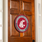 Washington State University Round Door Décor with Hanging Rope, 18x18 - Collegiate Home