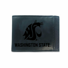 Front Pocket Wallet w/ RFID Blocking, Washington State University, Bla - Collegiate Home