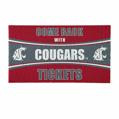 28" x 16" PVC Trapper Mat, Come Back with Tickets, Washington State Un - Collegiate