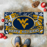 West Virginia University Holiday PVC Mat, 28"x16" - Collegiate