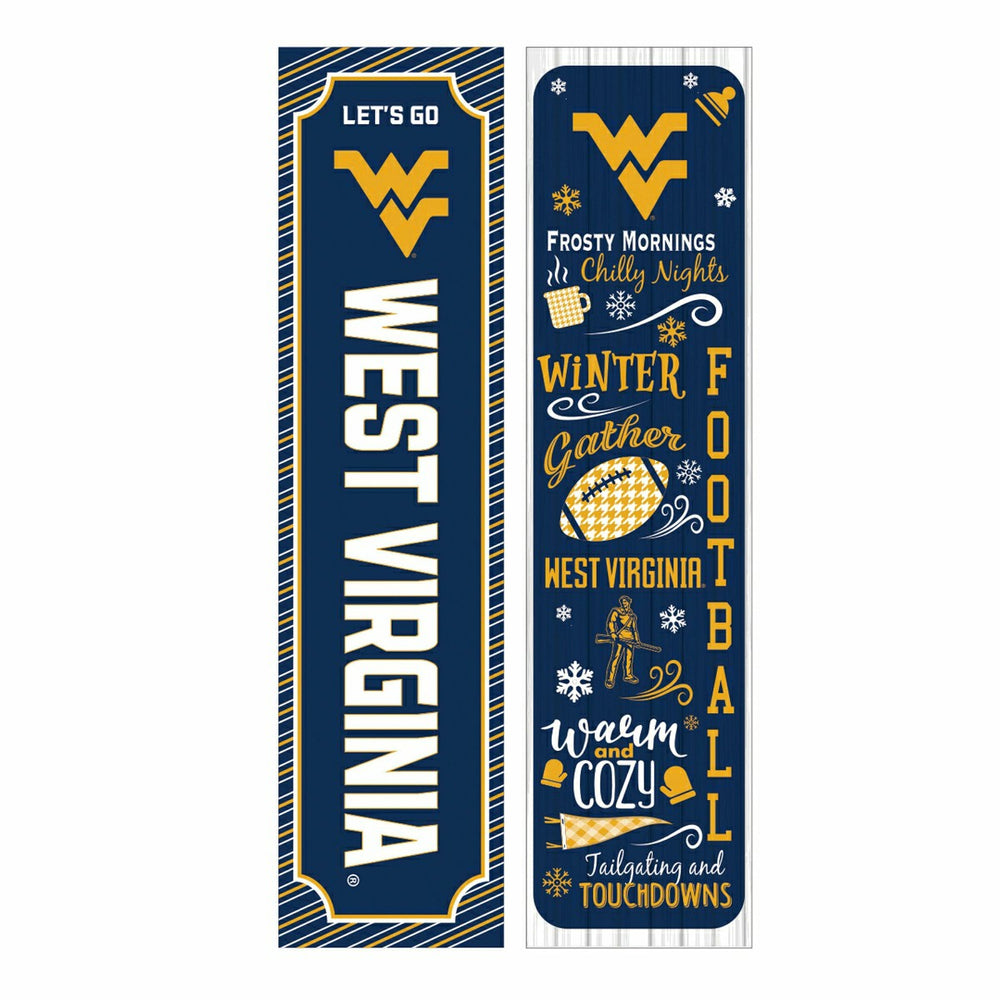 46" Double Sided Leaner, West Virginia University, Winter Seasonal - Collegiate Home