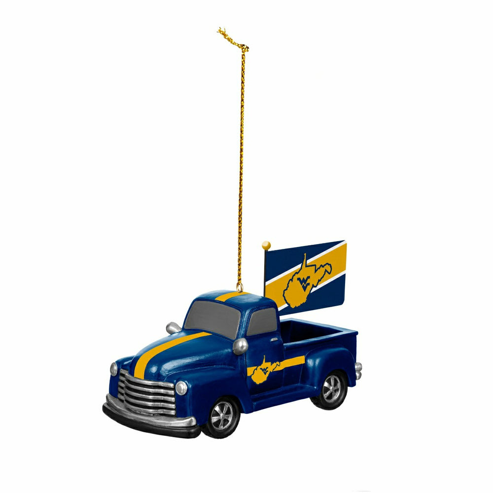 West Virginia University Rally Truck Ornament, Set of 2 - Collegiate Home