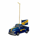 West Virginia University Rally Truck Ornament, Set of 2 - Collegiate Home
