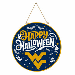 West Virginia University Halloween Round Door Décor with Hanging Rope, - Collegiate Home