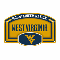 West Virginia University USA Embossed Steel Wall Sign, 11" x 17" - Collegiate Home