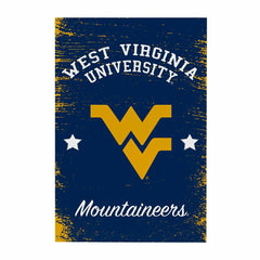 West Virginia University Wood Wall Sign, 16x24 - Collegiate Home