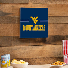 West Virginia University Wood Wall Sign, 12x12 - Collegiate Home