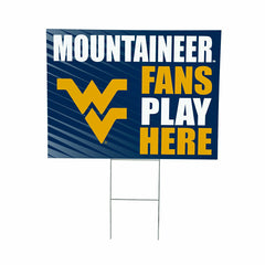 West Virginia University Coroplast Yard Sign "Fans Play Here" - Collegiate Home