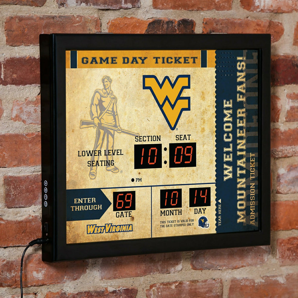Scoreboard Wall Clock, West Virginia - Collegiate Home