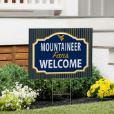 West Virginia University Coroplast Yard Sign, "Fans Welcome" - Collegiate Home