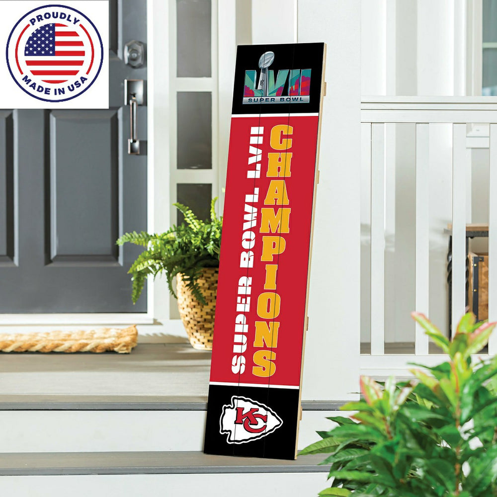 Kansas City Chiefs Large Single Sided Leaner, 46" - Home