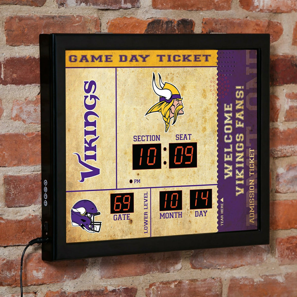 Scoreboard Wall Clock, Minnesota Vikings - Home NFL