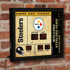 Scoreboard Wall Clock, Pittsburgh Steelers - Home NFL