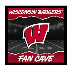 University of Wisconsin-Madison 23"H x 23"L LED Wall Decor, Edgelite, - Home Collegiate