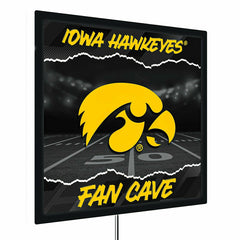University of Iowa 23"H x 23"L LED Wall Decor, Edgelite, Square - Home Collegiate