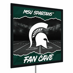 Michigan State University 23"H x 23"L LED Wall Decor, Edgelite, Square - Home Collegiate