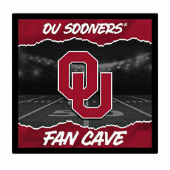 University of Oklahoma 23"H x 23"L LED Wall Decor, Edgelite, Square - Home Collegiate