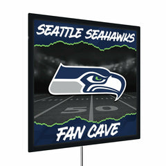 Seattle Seahawks 23"H x 23"L LED Wall Decor, Edgelite, Square - Home NFL