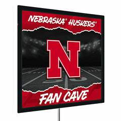 University of Nebraska 23"H x 23"L LED Wall Decor, Edgelite, Square - Home Collegiate